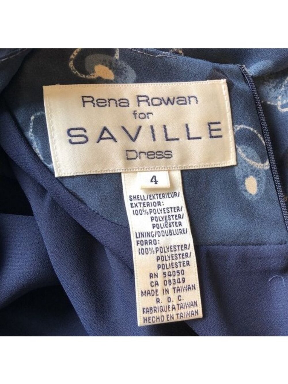 Vintage Rene Rowan for Saville 90's Pleated Dress - S - Picture 7 of 7